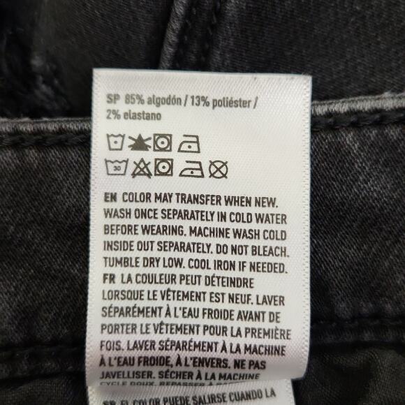 American Eagle Next Level Stretch Hi-Rise Jegging Jean Black Denim Size 4 - Picture 10 of 11